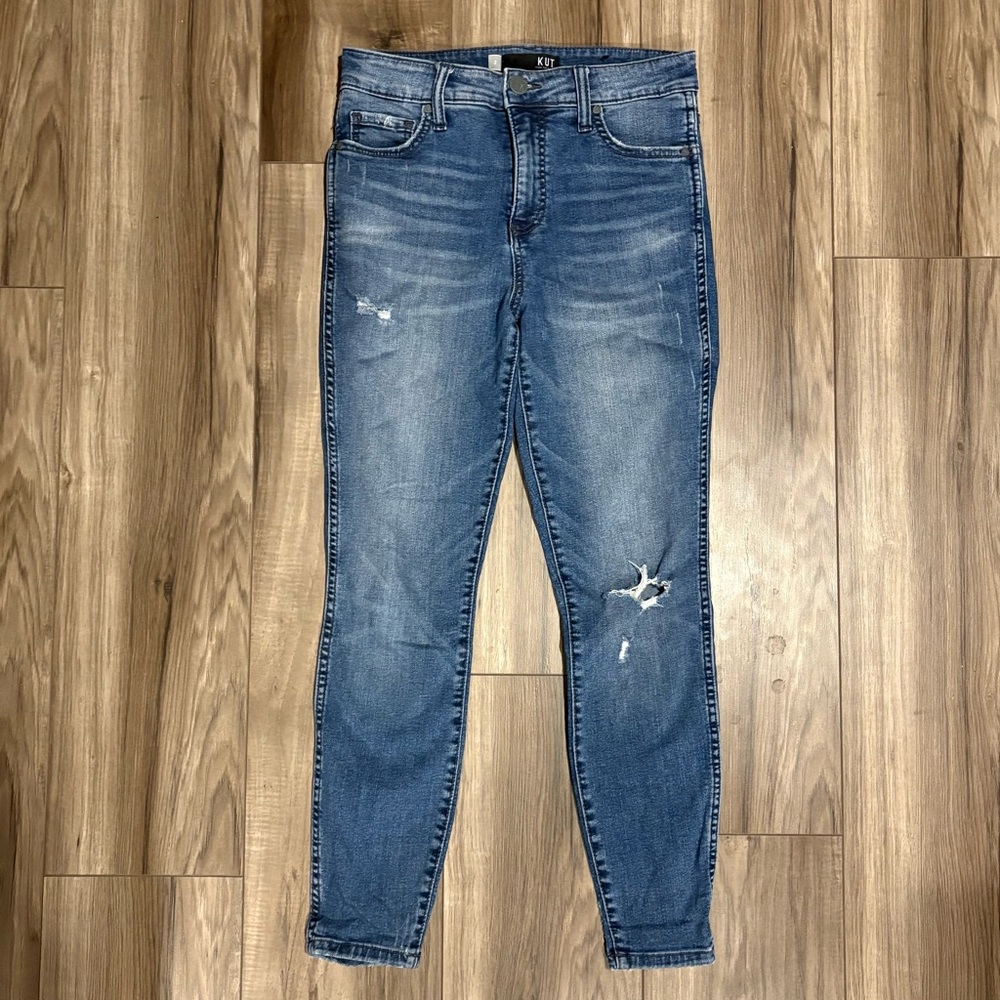 ✨Kut From The Kloth✨ Connie High Rise Fab Ab Ankle Skinny Distressed Jeans Sz 2